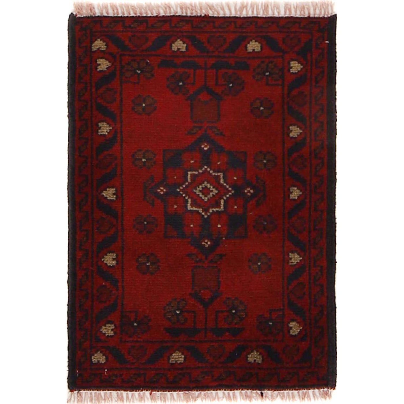 Afghan Wool Stitched Mat 2x1.4 ft