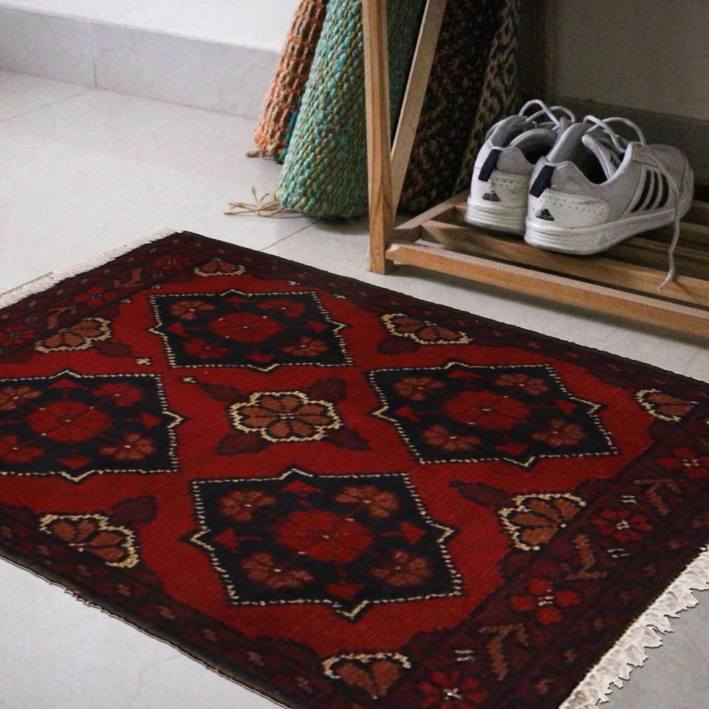 Mini Afghan Entry Doormat 2x1.4 ft
