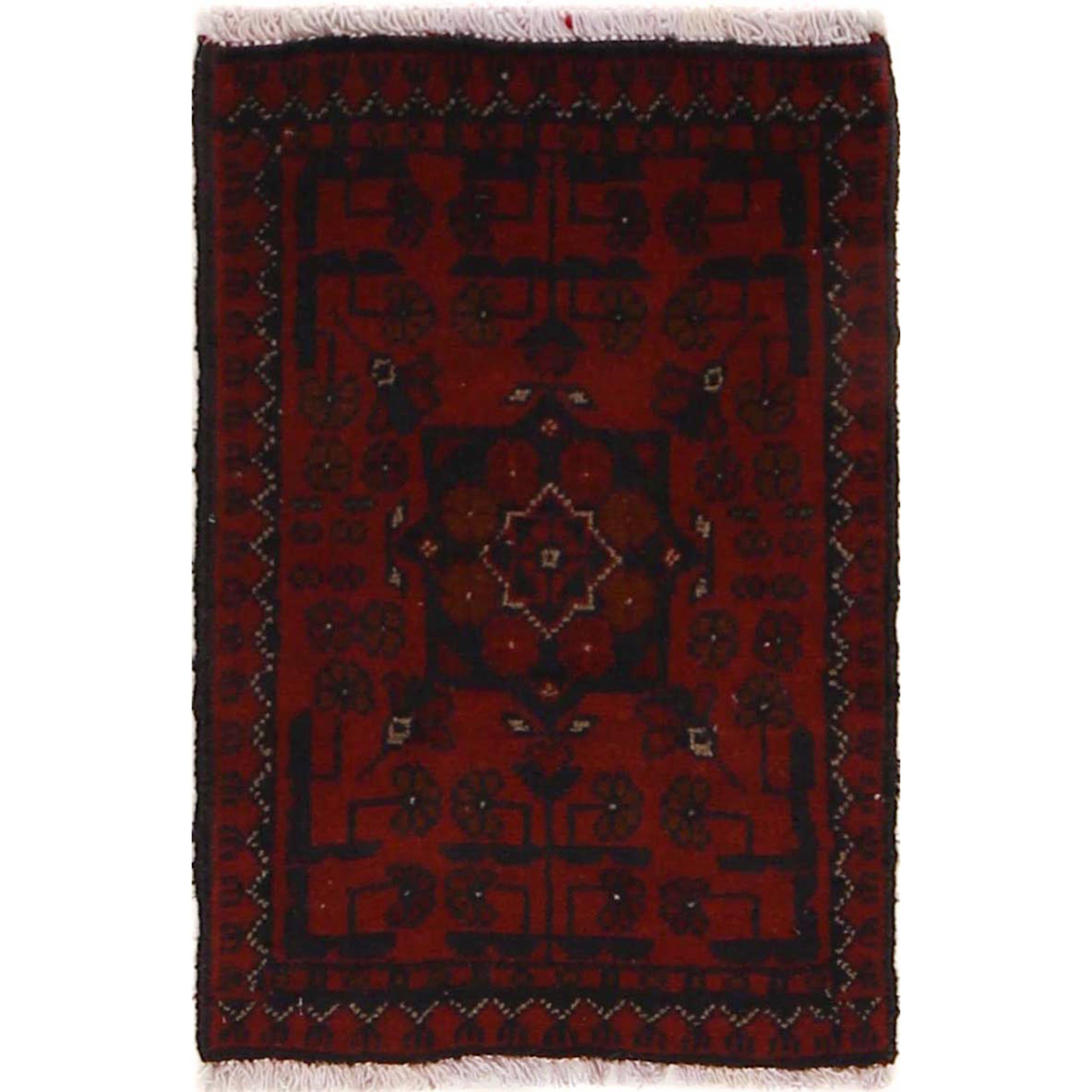 Afghan Wool Crafted Mat 2x1.3 ft
