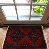 Handwoven Afghan Wool Piece 2x1.4 ft