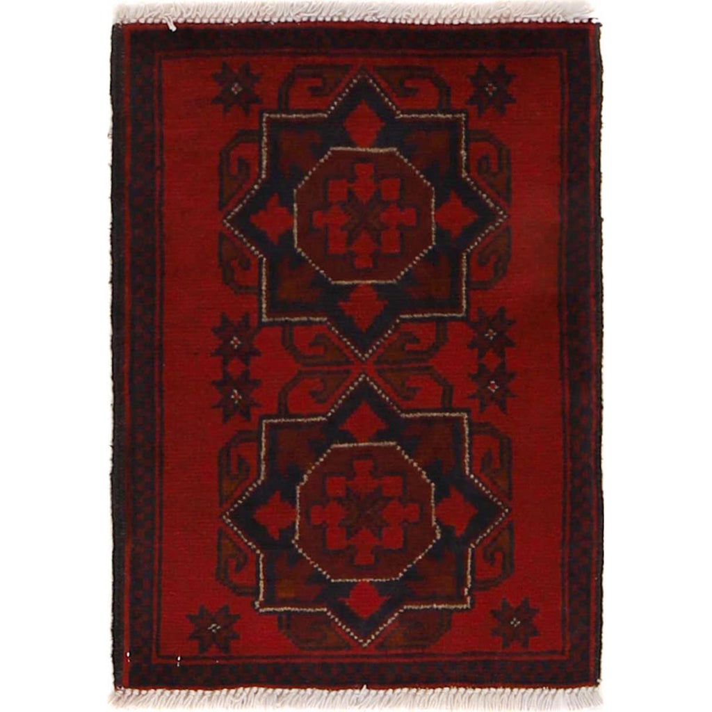 Afghan Woven Entry Mini Rug 2x1.4 ft