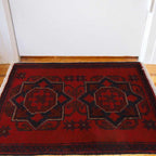 Afghan Woven Entry Mini Rug 2x1.4 ft