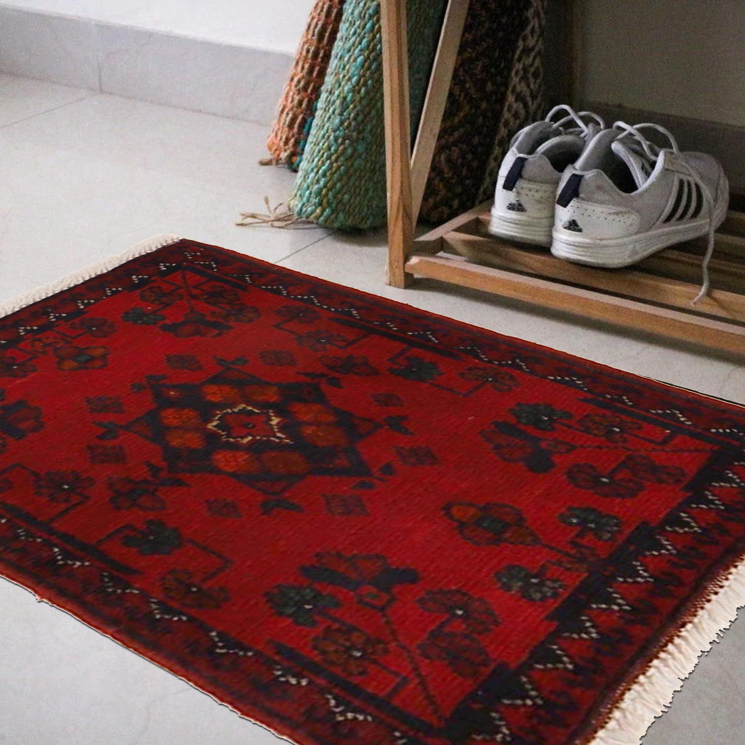 Afghan Soft Wool Doormat 1.9x1.4 ft