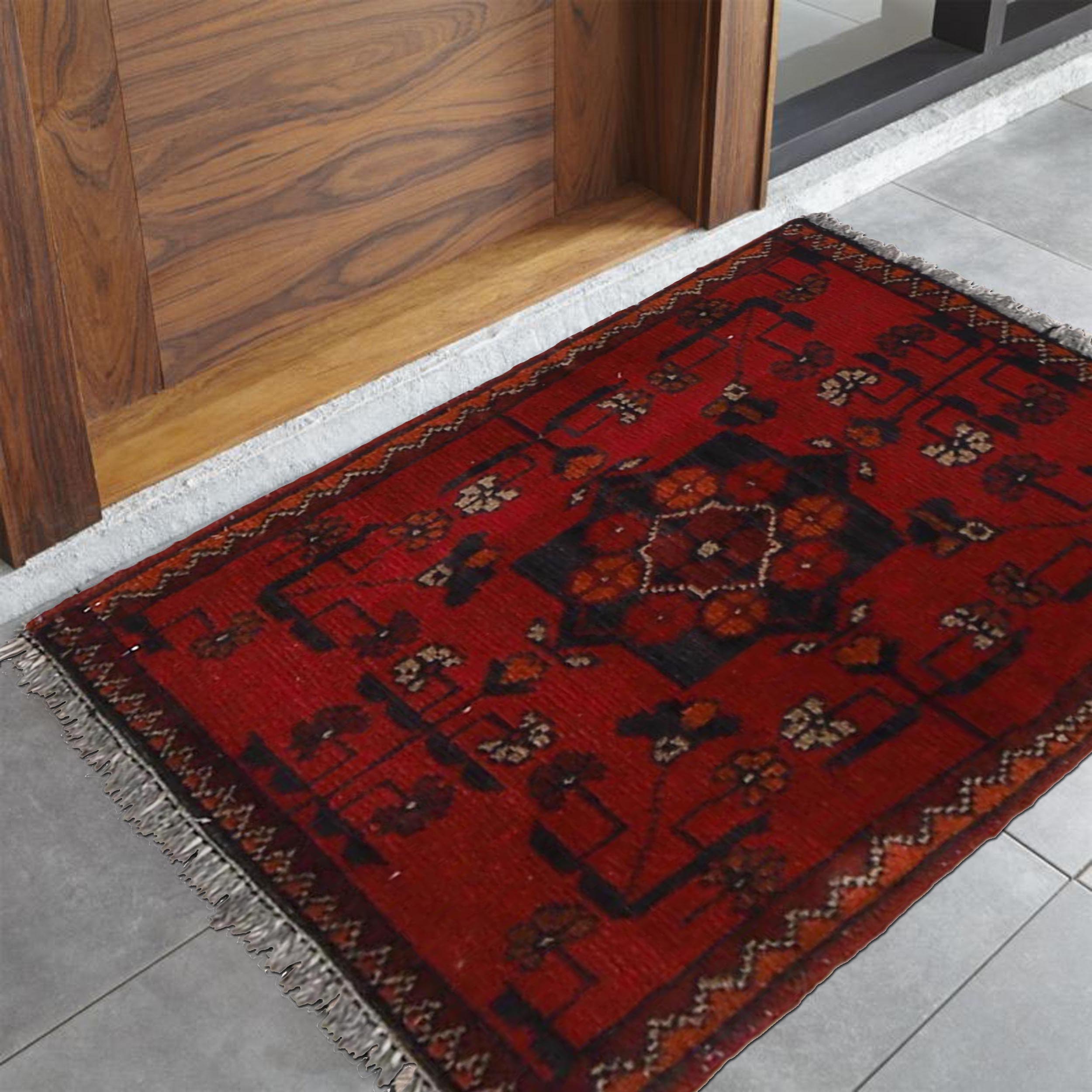 Afghan Wool Door Mat 1.9x1.4 ft