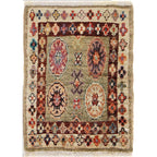 Authentic Afghan Wool Doormat 1.96x1.47 Ft