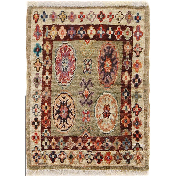 Authentic Afghan Wool Doormat 1.96x1.47 Ft