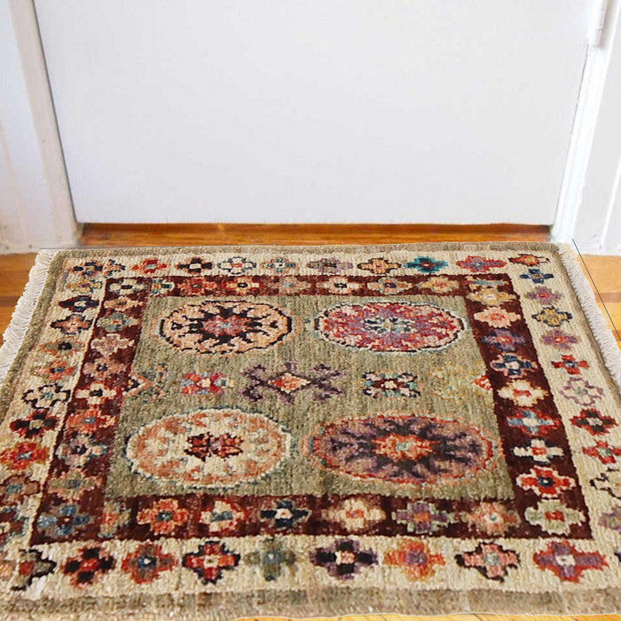 Authentic Afghan Wool Doormat 1.96x1.47 Ft