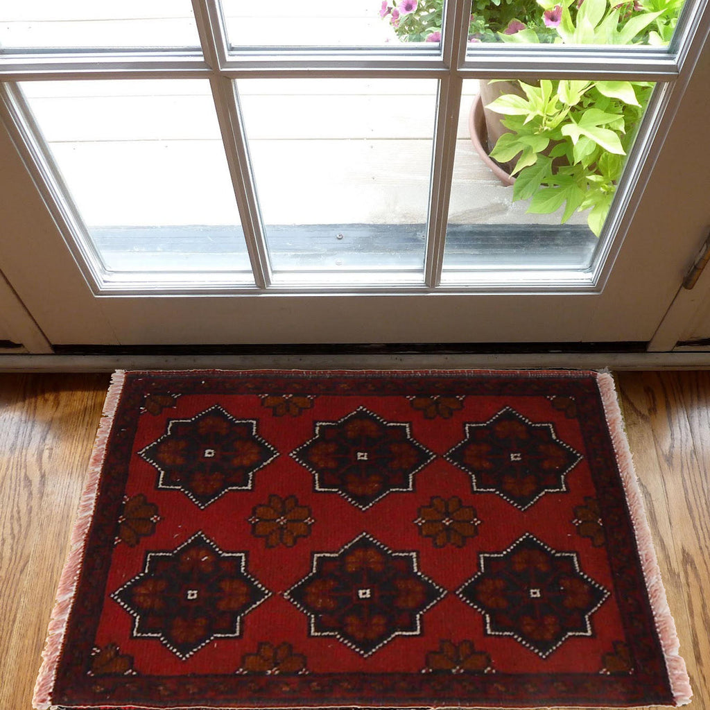 Afghan Handwoven Entry Mat 2x1.4 ft