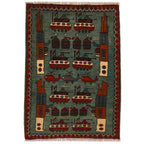 Handmade Afghan War weapons Tapestry 2.8x2 ft