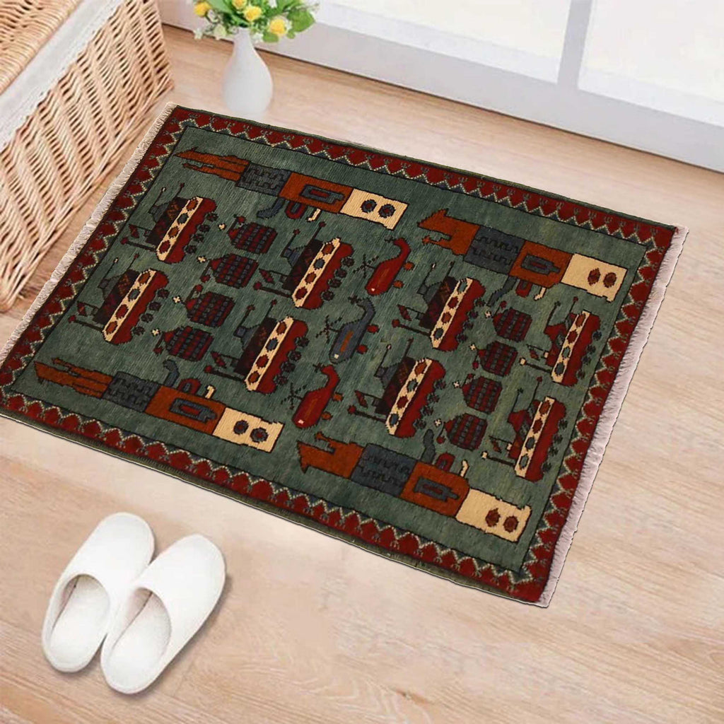 Weapons Rugs Handmade Afghan War Weapons Tapestry | Authentic Historical Wall Rug ...