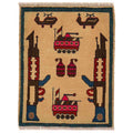 Handmade Afghan War weapons Tapestry 2.4x1.9 ft