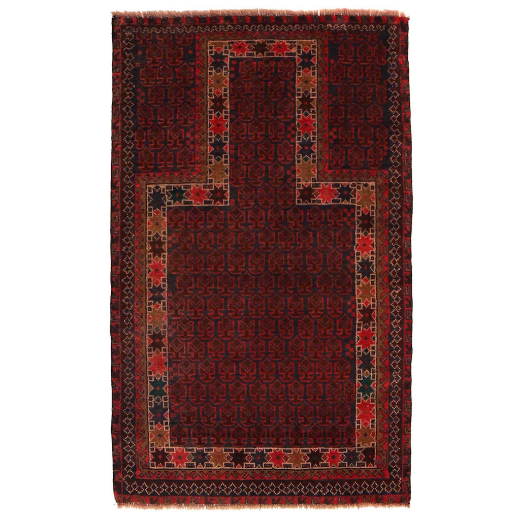 Prayer Mat Afghan Weaving 4.5x2.7 ft