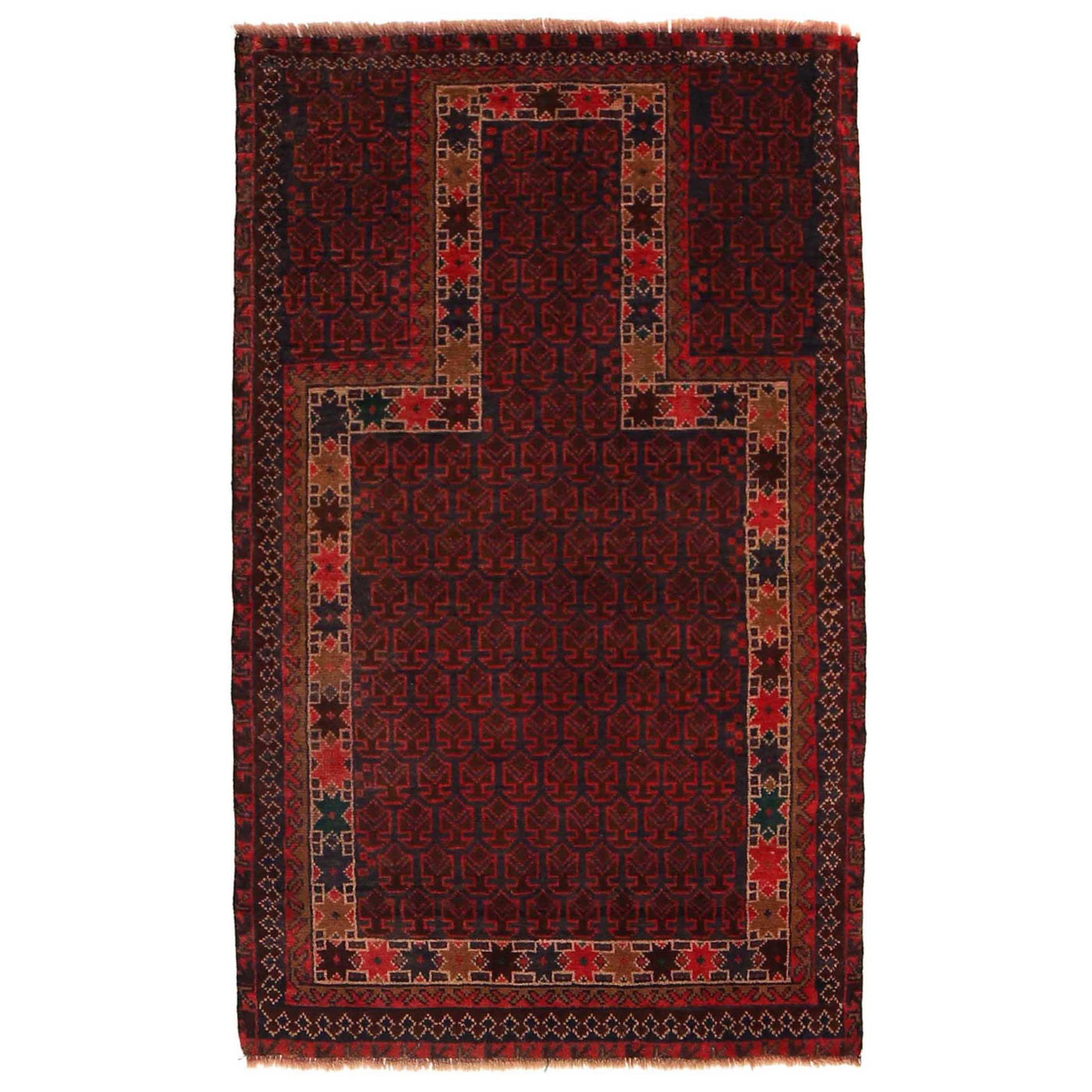 Prayer Mat Afghan Weaving 4.5x2.7 ft