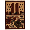 Collectible Afghan War 9/11 Rug 2.5x1.8 ft