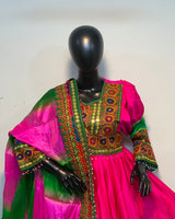 Traditional Pashtun Embroidered Two Piece Dress