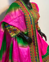 Traditional Pashtun Embroidered Two Piece Dress