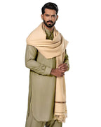 Cultural Pashtun Shawl Beige