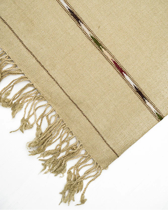 Cultural Pashtun Shawl Beige
