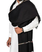 Black Pashtun Traditional Shawl