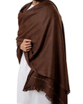 Pashtun Dark Brown Wool Shawl
