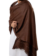Pashtun Dark Brown Wool Shawl