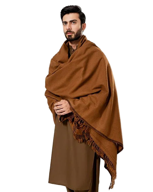 Brown Pashtun Heritage Shawl
