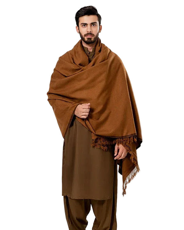 Brown Pashtun Heritage Shawl