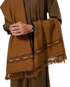 Brown Pashtun Heritage Shawl