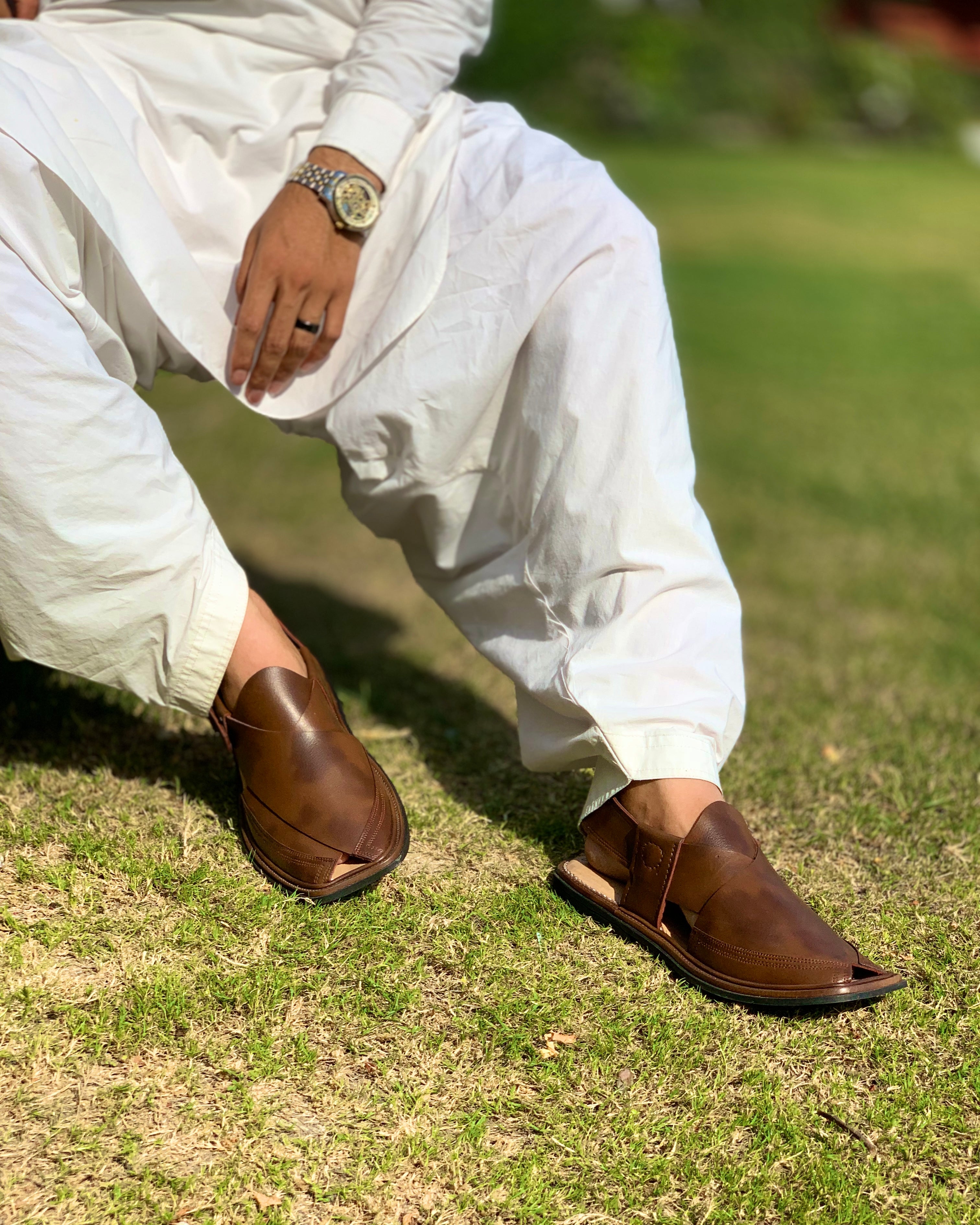 Handmade Leather Peshawari Chappal