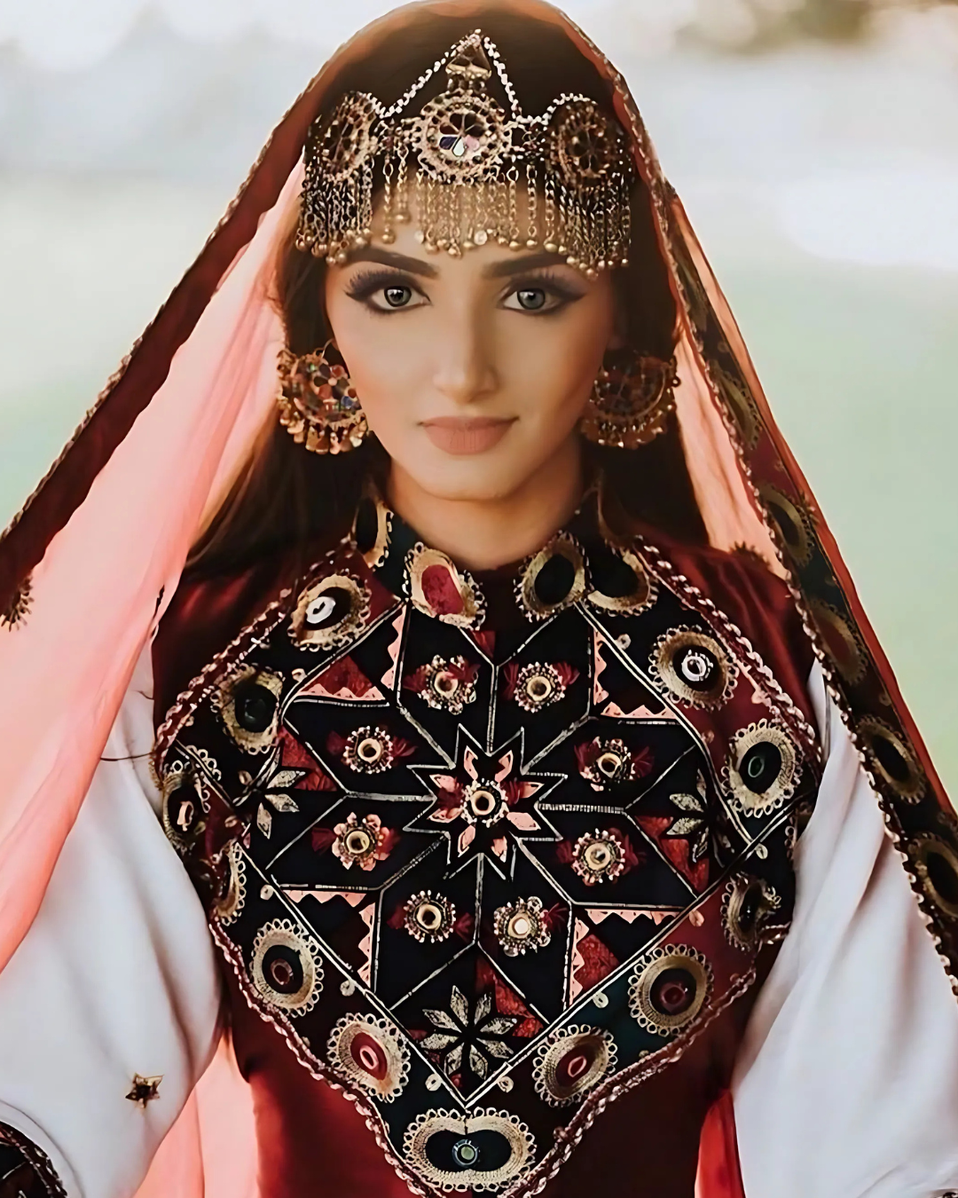 Afghan Bridal Headdress Jewelry