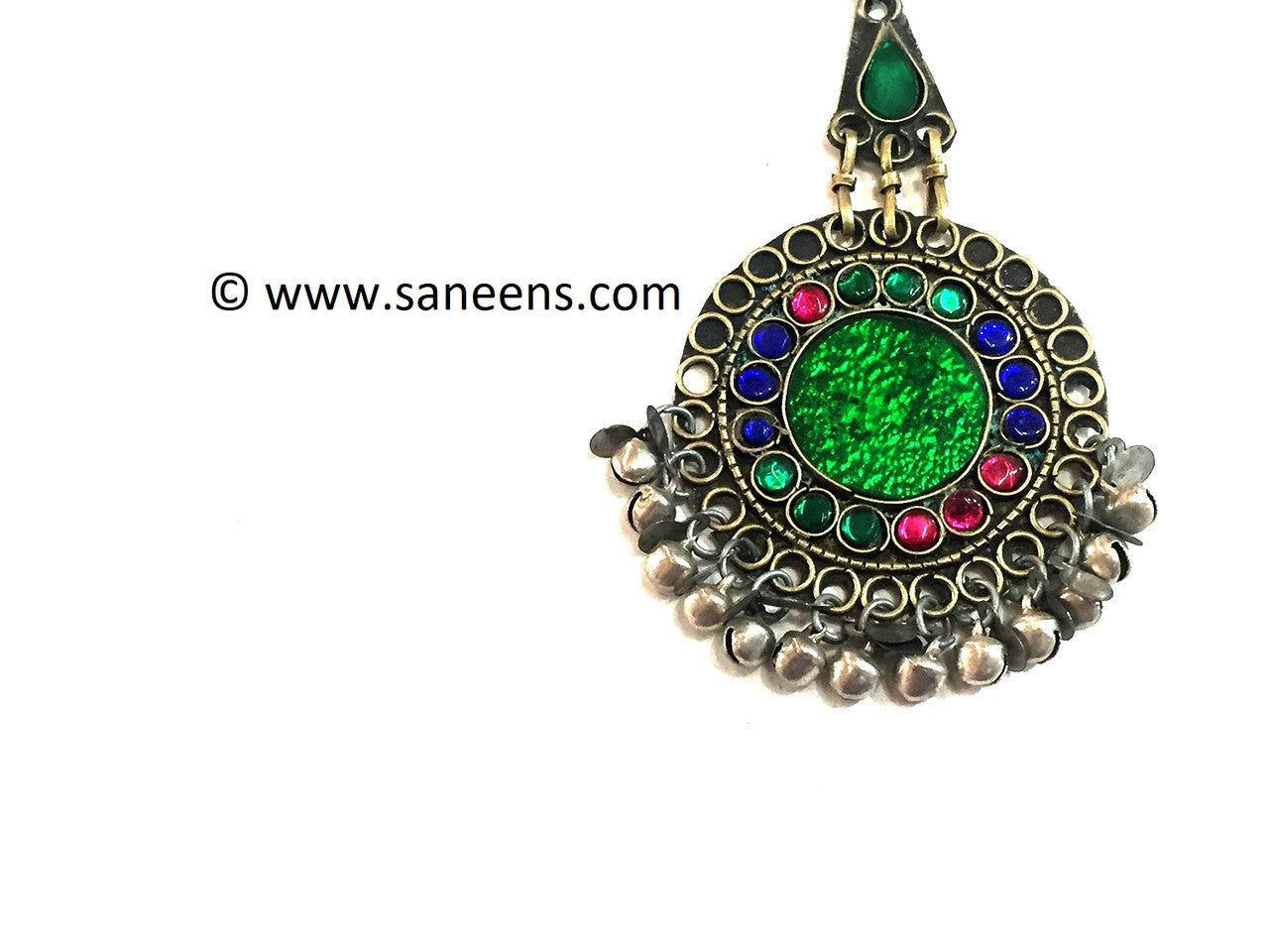 afghan kuchi style matika for head in green color