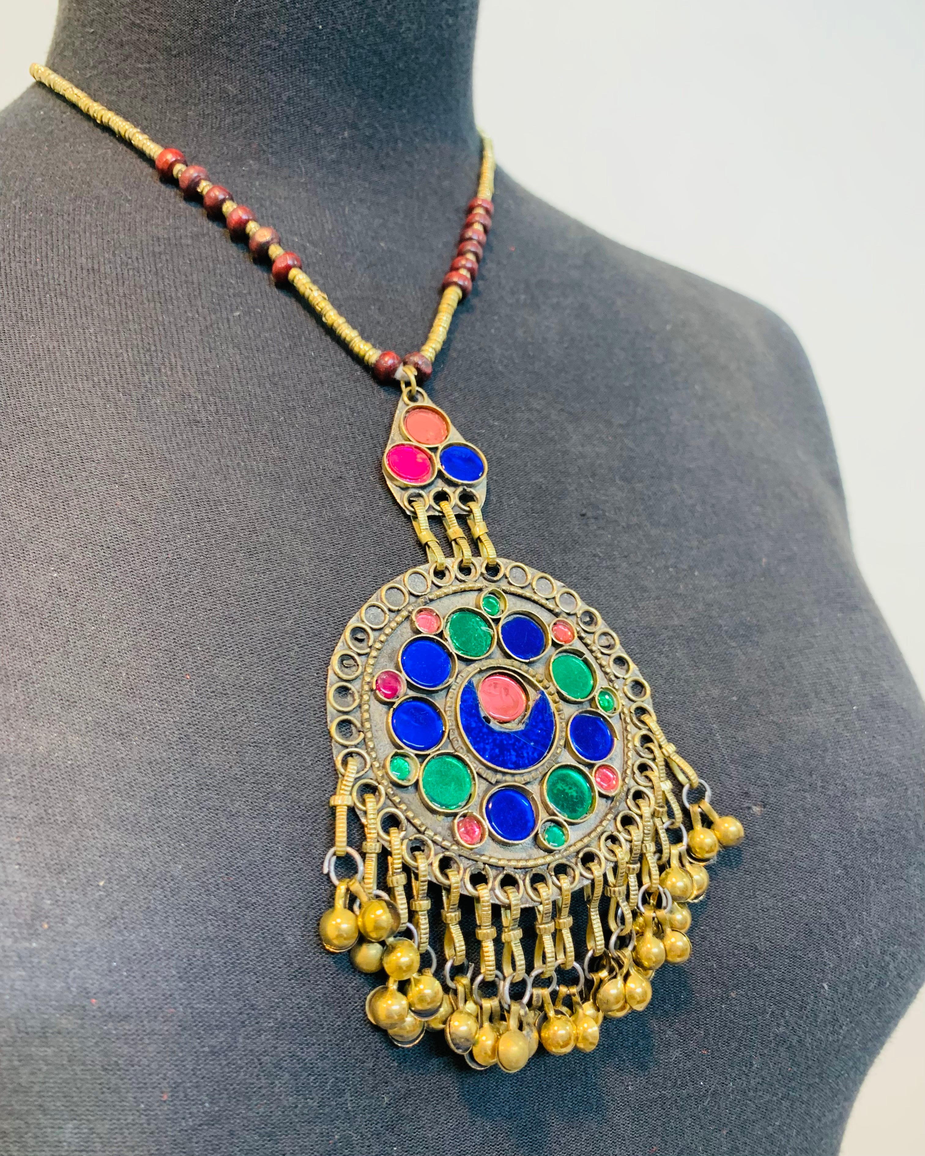Handmade Afghan Festival Necklace