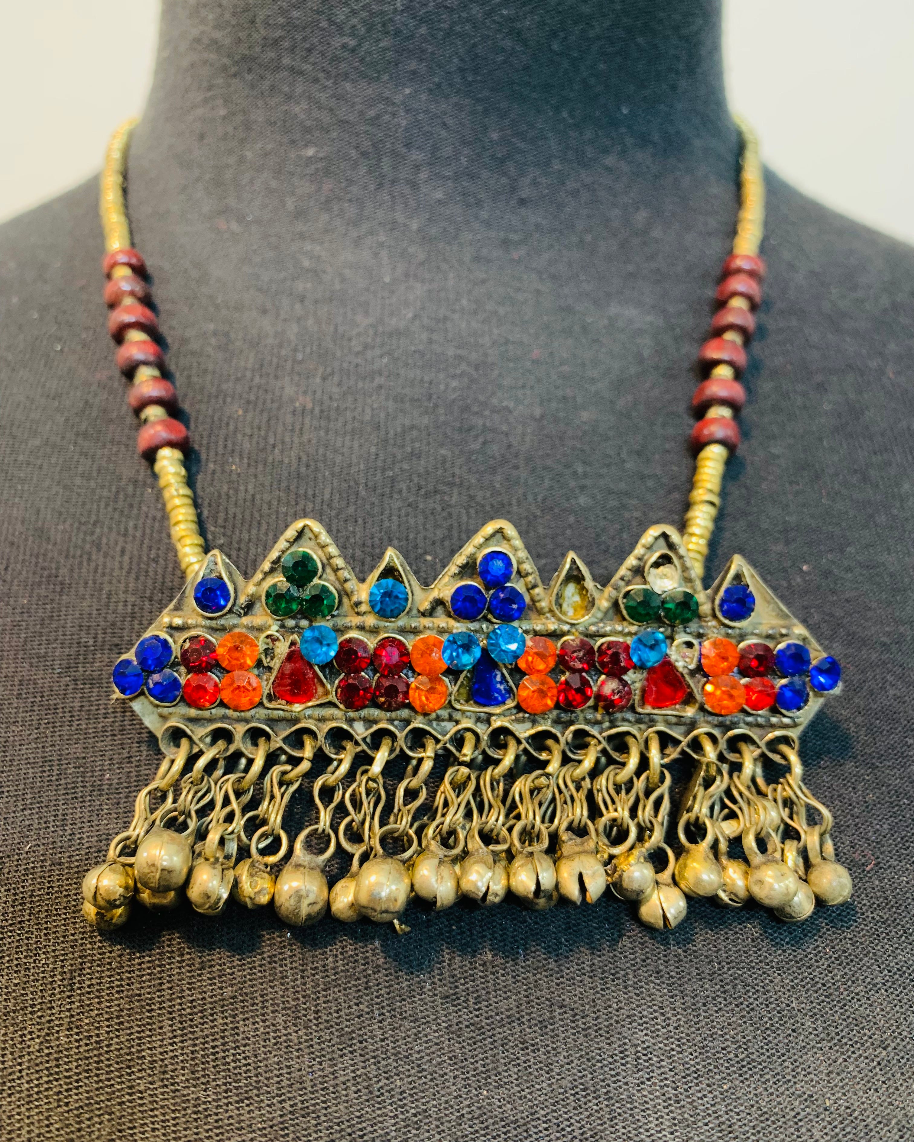Handcrafted Bohemian Afghan Necklace