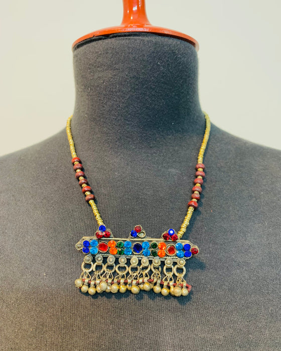 Handcrafted Bohemian Afghan Necklace