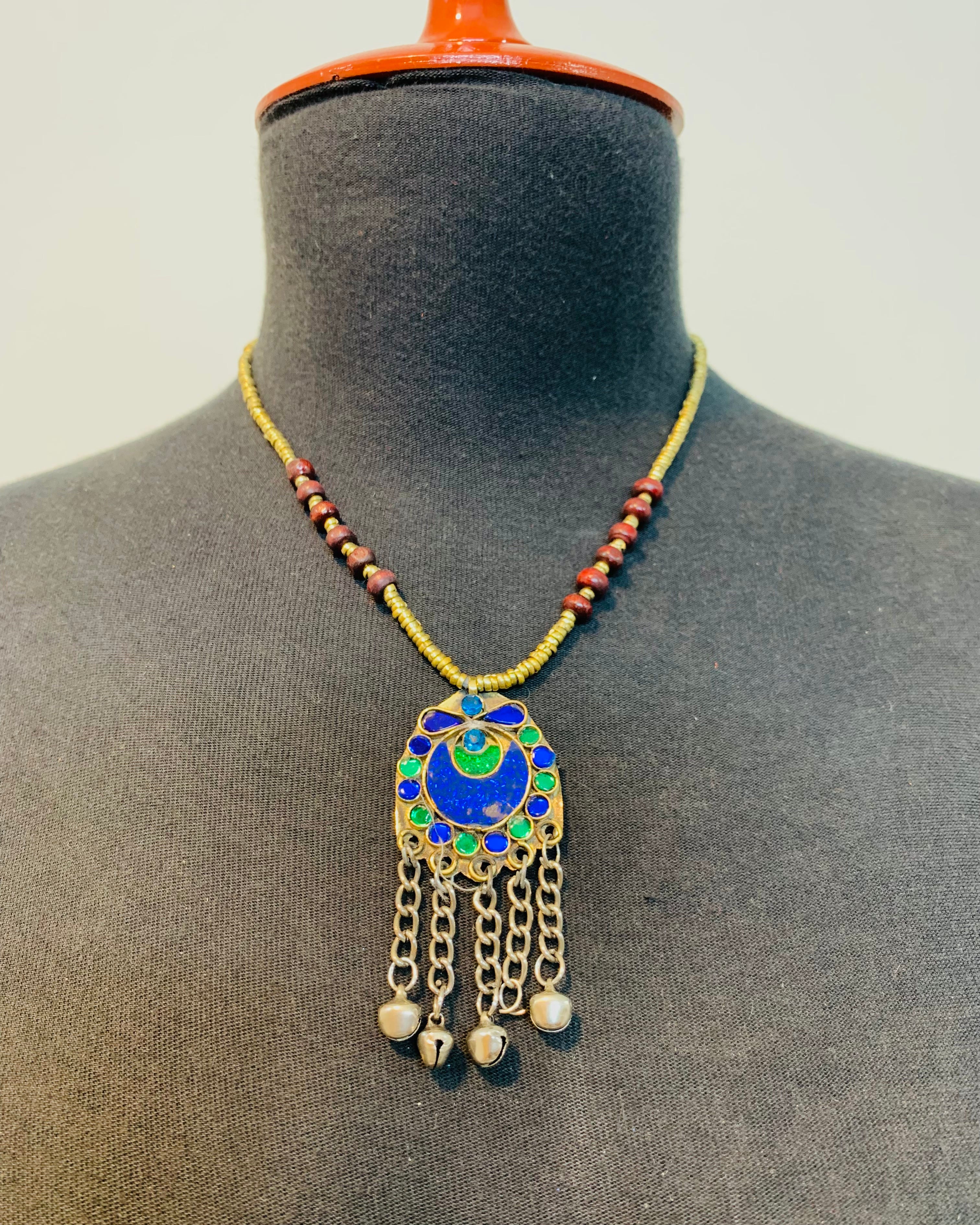 Afghan Tribal Beaded Pendant