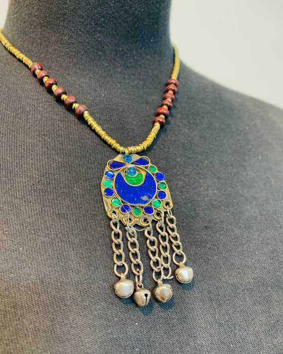 Afghan Tribal Beaded Pendant