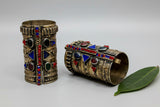 Tribal Vitnage Large Cuff Bracelets Pair