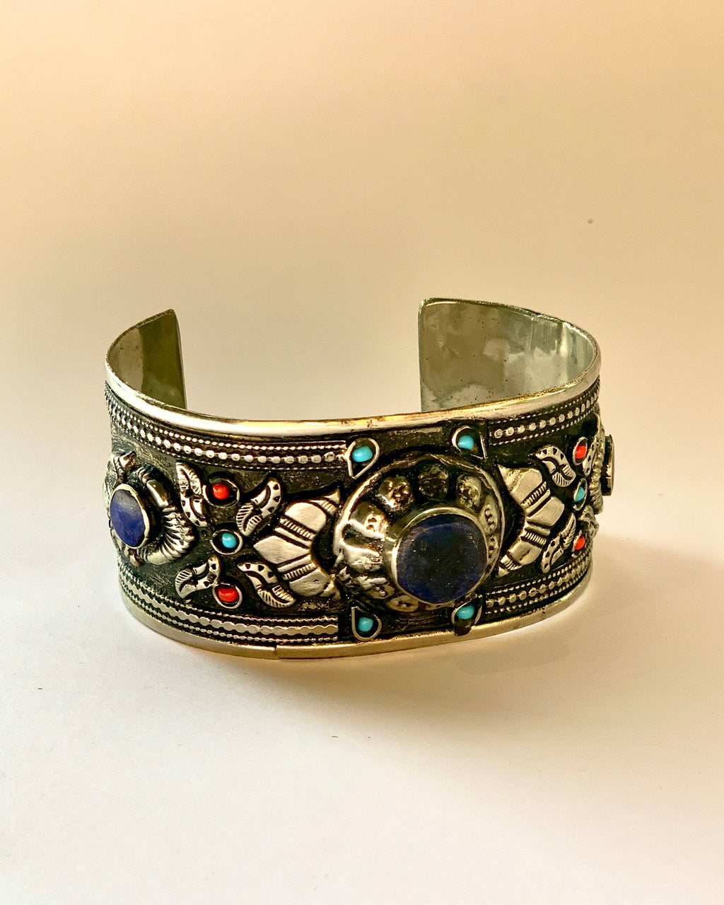 Vintage Tribal Stone Cuff