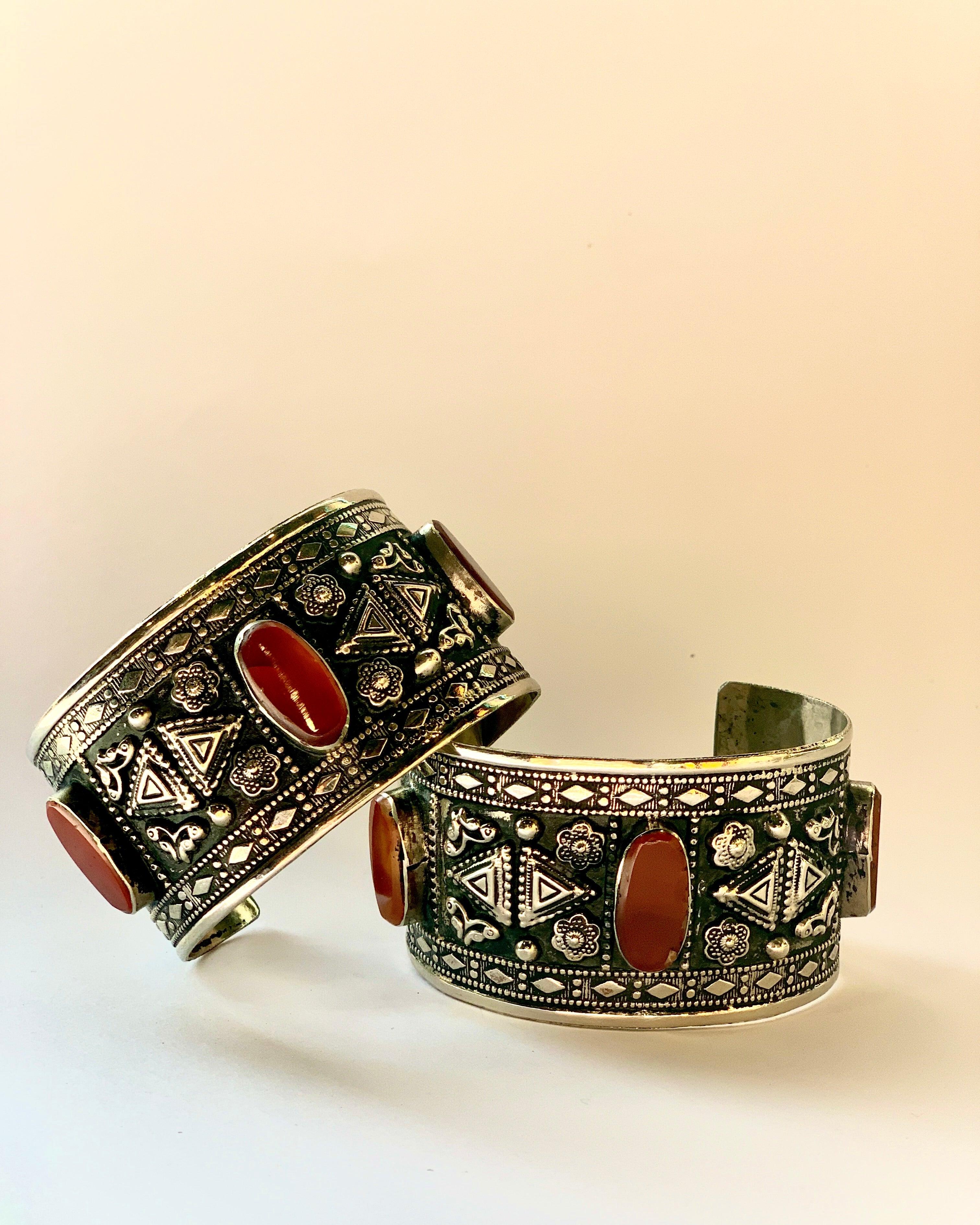 Vintage Style Engraved Cuff Bracelet