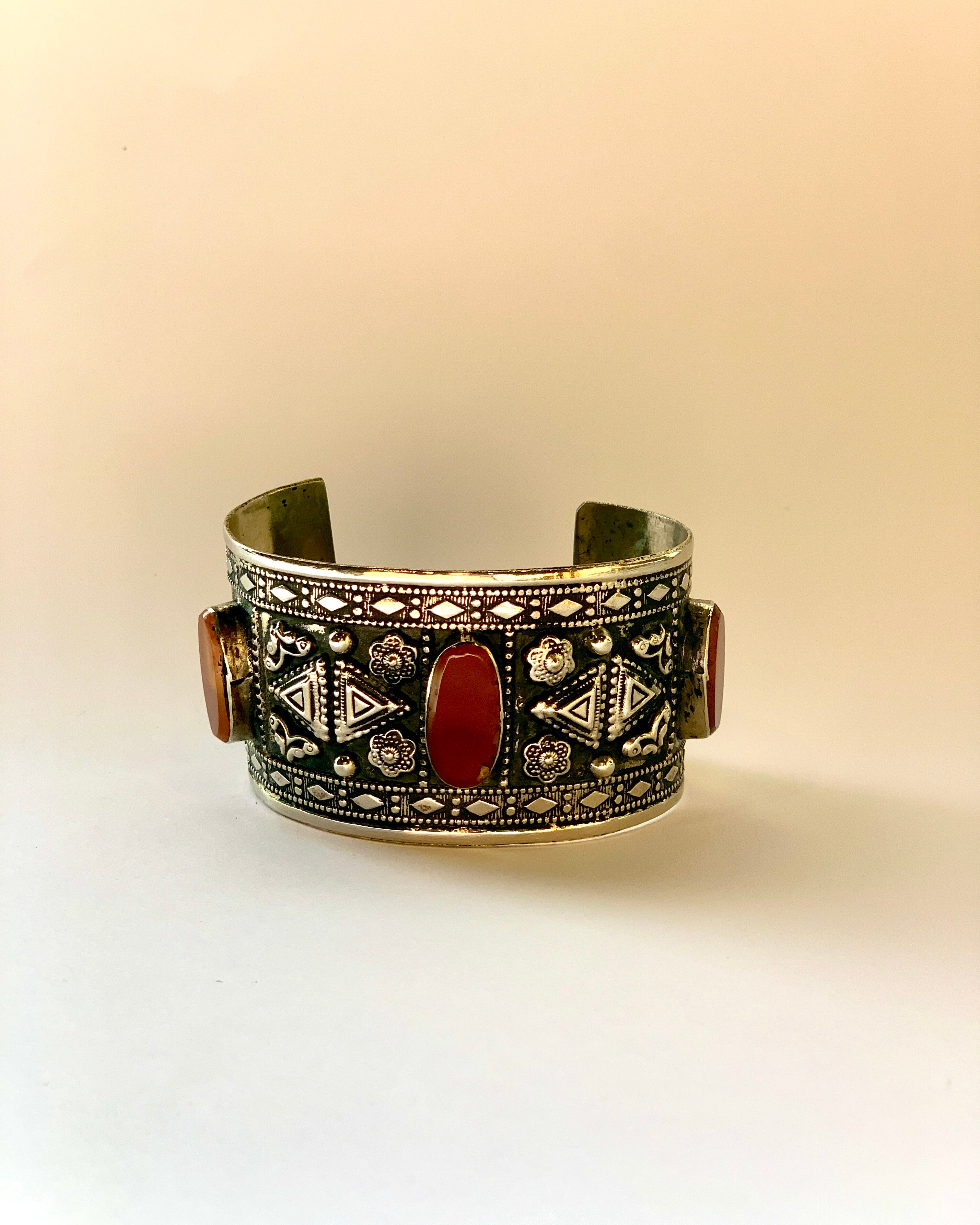 Vintage Style Engraved Cuff Bracelet