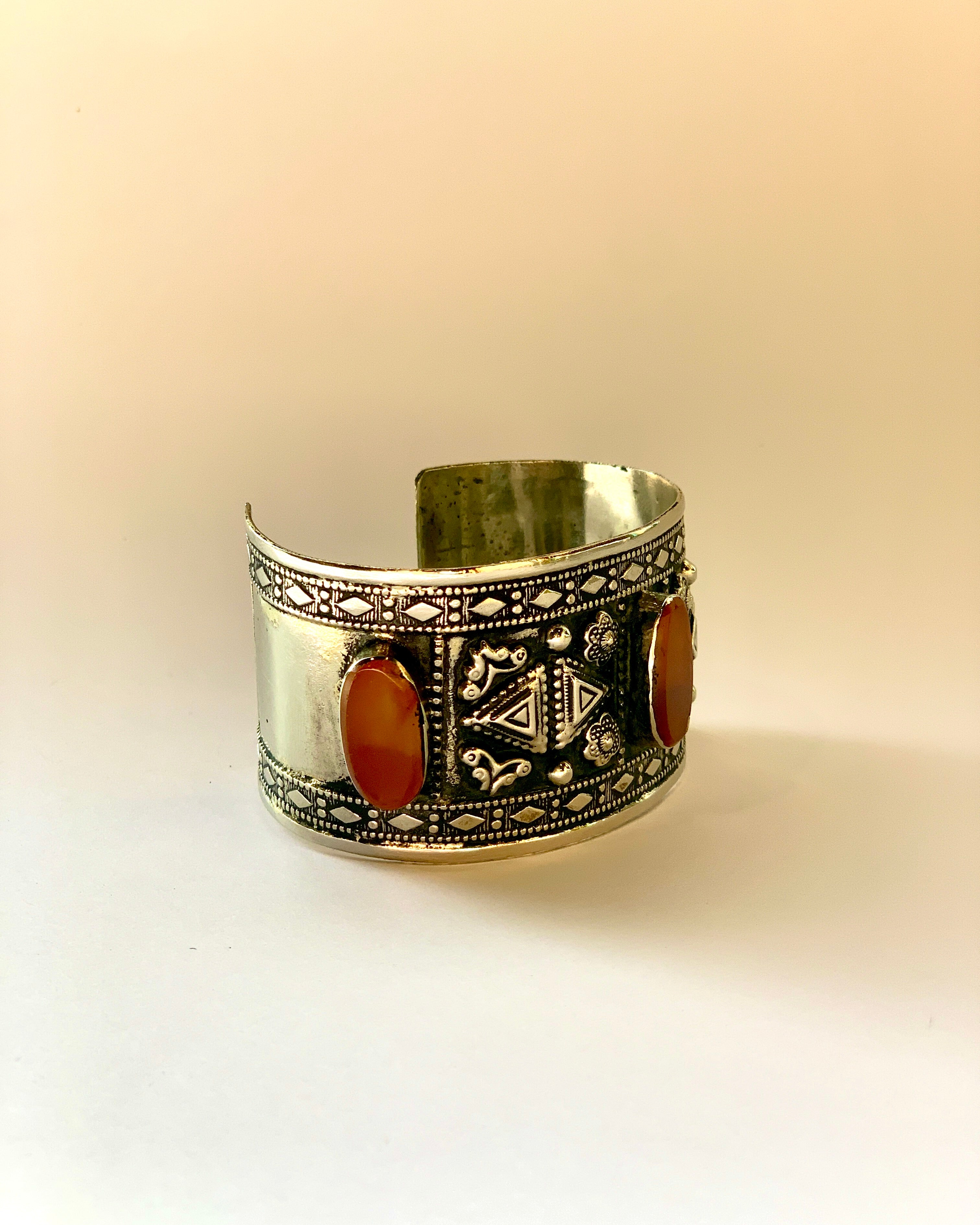 Vintage Style Engraved Cuff Bracelet