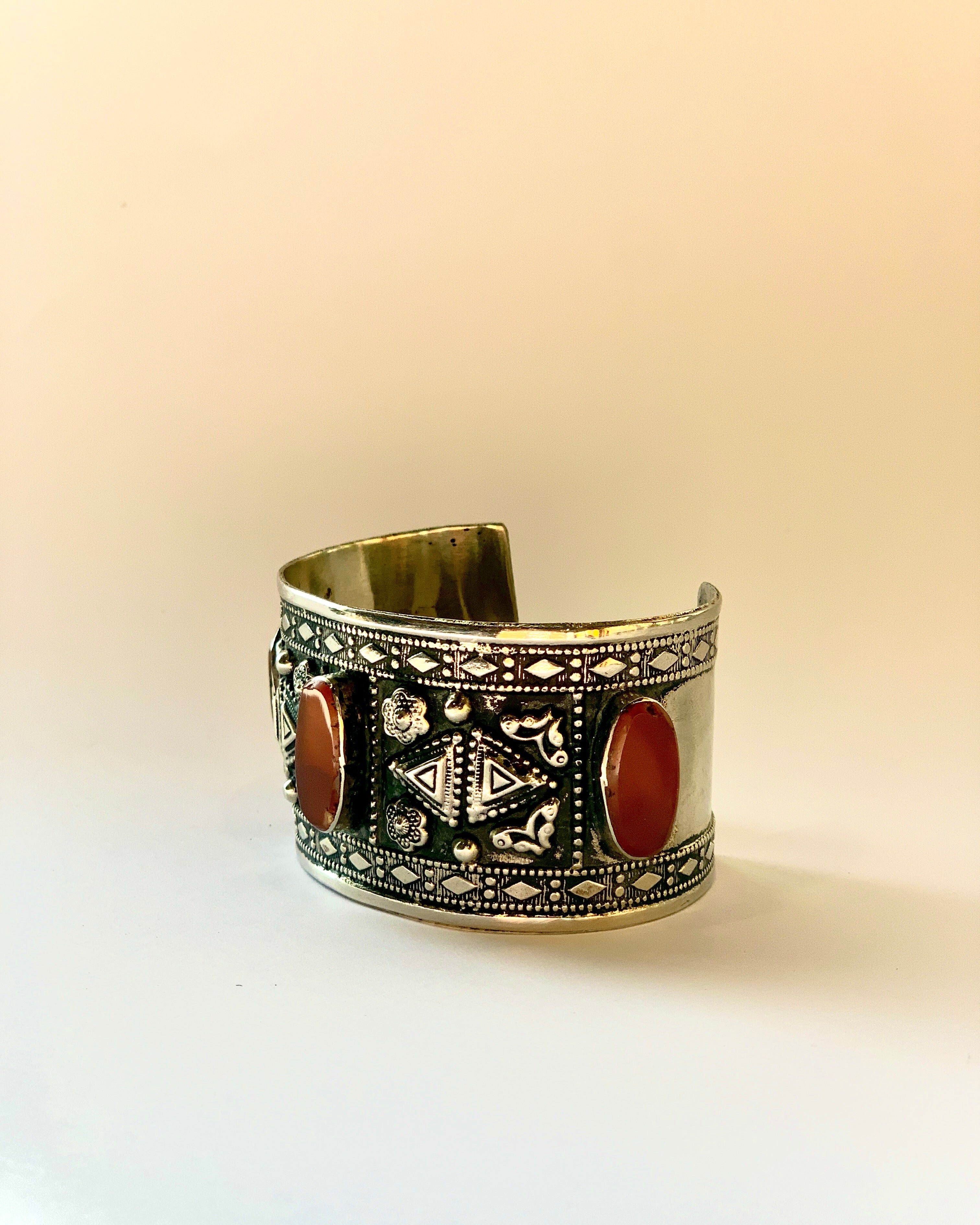 Vintage Style Engraved Cuff Bracelet