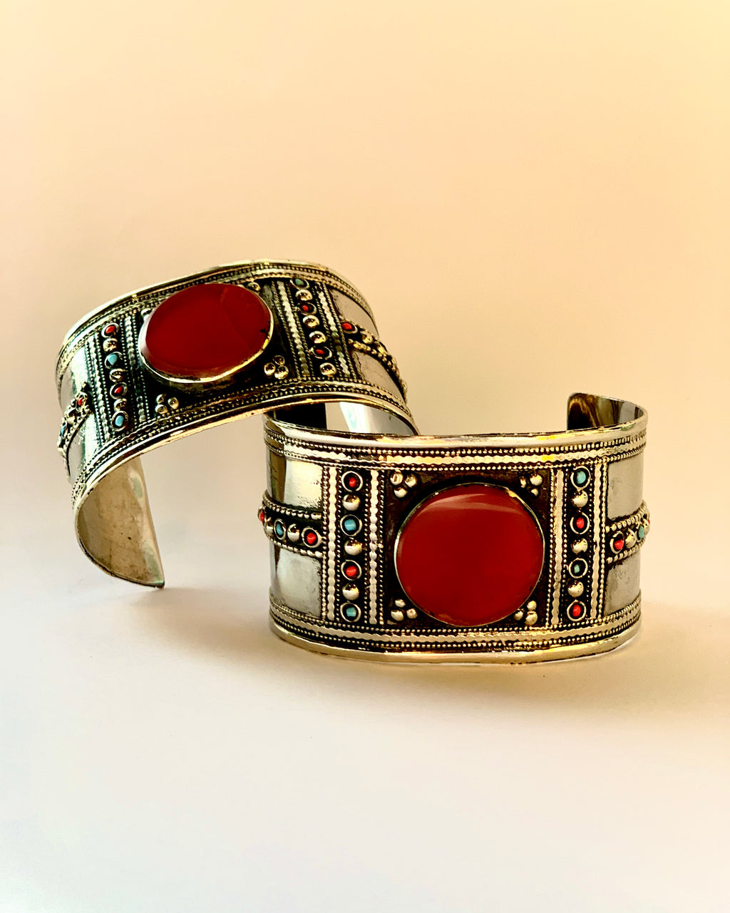 Boho Engraved Wide Bracelet