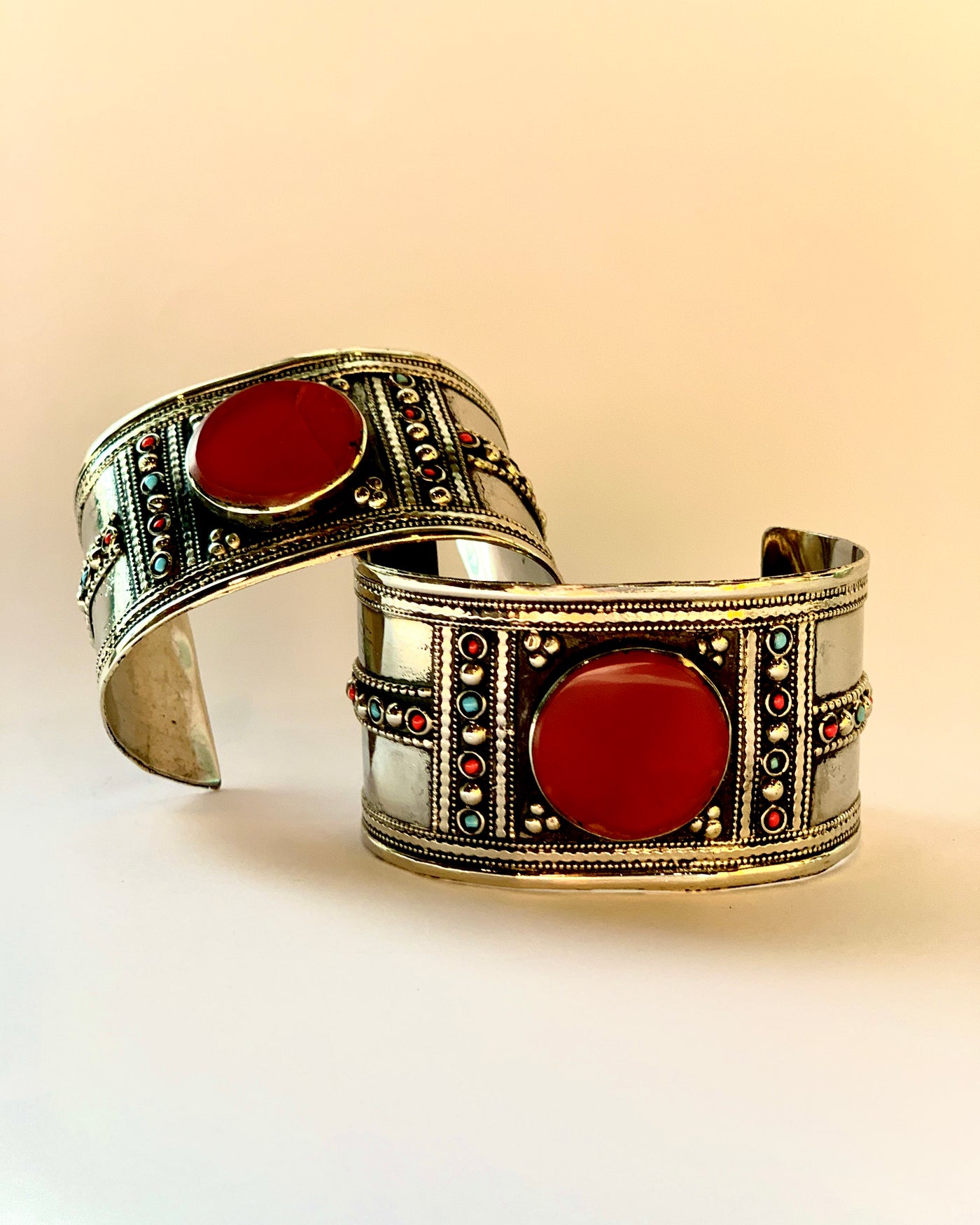 Boho Engraved Wide Bracelet