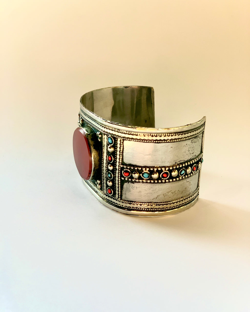 Boho Engraved Wide Bracelet