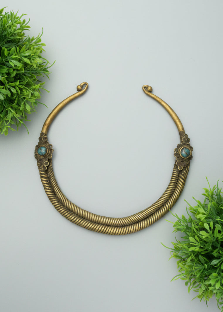 boho chic belly dance round necklace