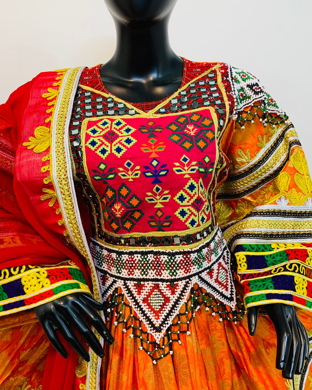 Handmade Afghan Embroidered Traditional Dress