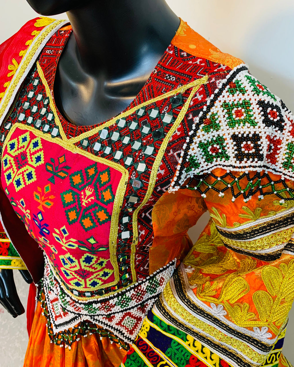 Handmade Afghan Embroidered Traditional Dress