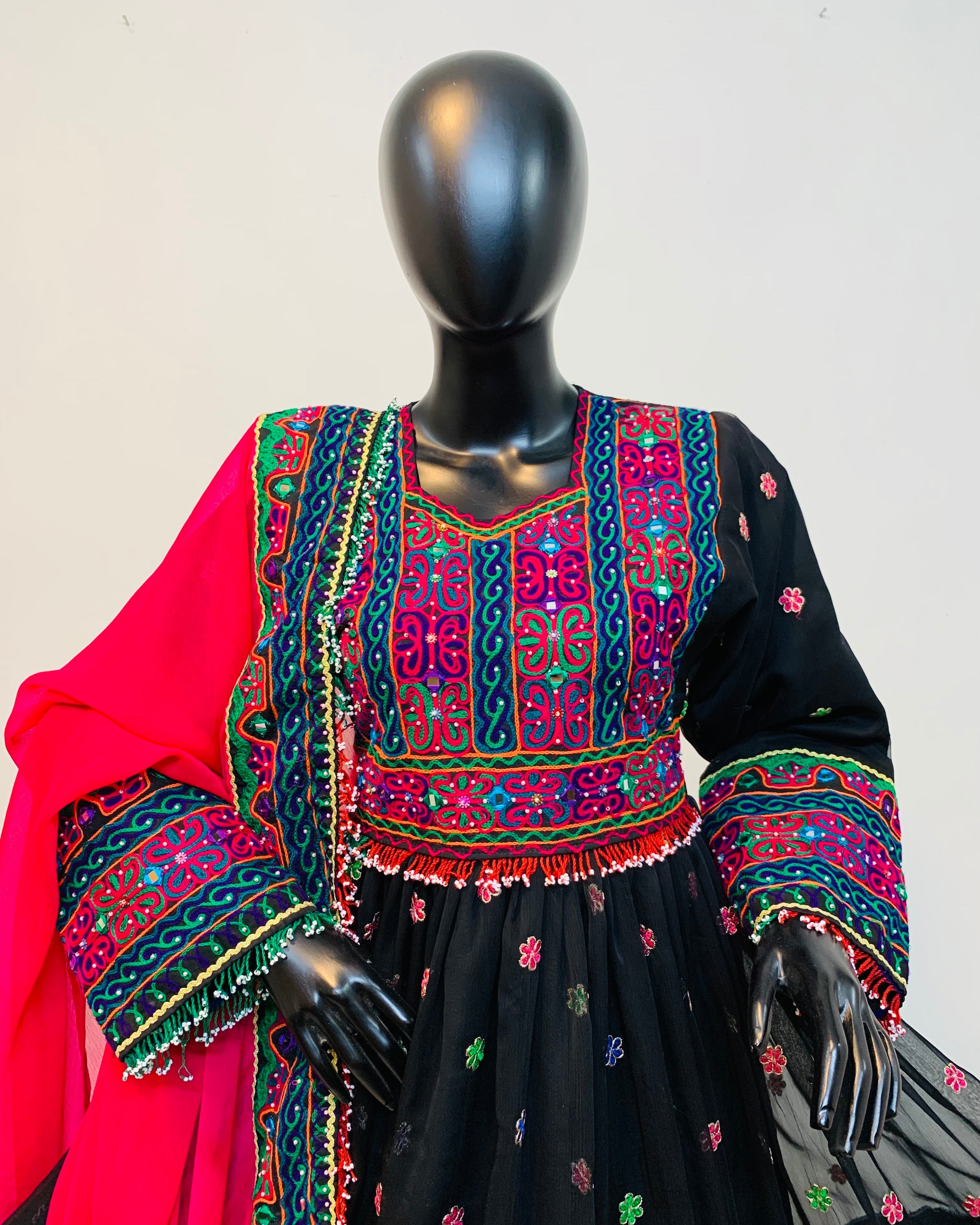 Handmade Afghan traditional Bridal Dress