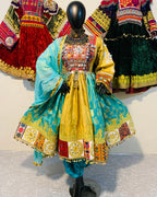 Afghan Bridal Frock with Hand-Embroidered